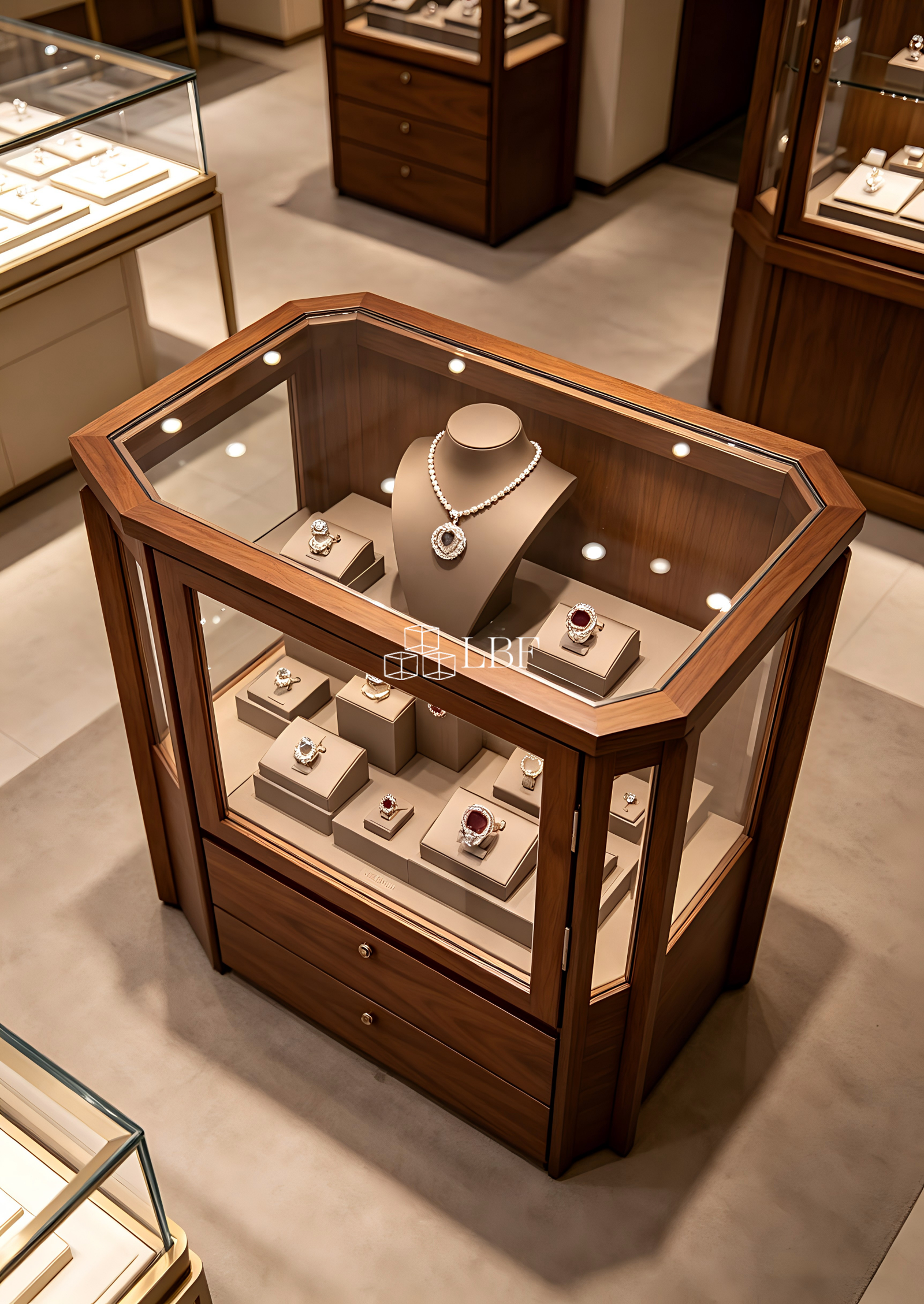Solid - wood jewelry display cabinet - Immagine 4
