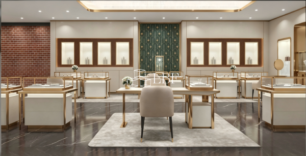 Light - luxury jewelry store - wide display cabinets - Bild 3