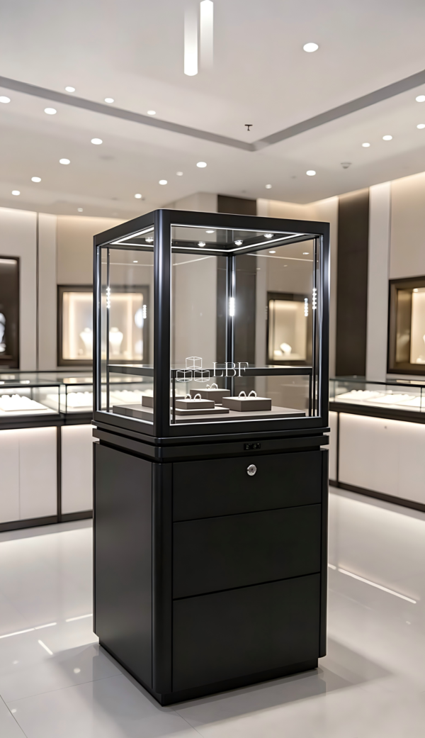 The new light - luxury square independent jewelry display cabinet in 2026