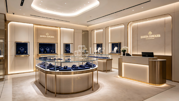 Es eignet sich für Flagship-Stores von High-End-Luxusmarken und Marken-Ausstellungshallen. Es schafft einen immersiven Einkaufsraum, arrangiert Auslagen wissenschaftlich durch Zonierung, hebt den Markenstil hervor, zieht hochkarätige Kundengruppen an, berücksichtigt sowohl die Ausstellung als auch die Sicherheit und trägt zur Aufwertung des Store-Images bei.
