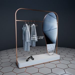 CR003 Clothes Coat Rack with Mirror