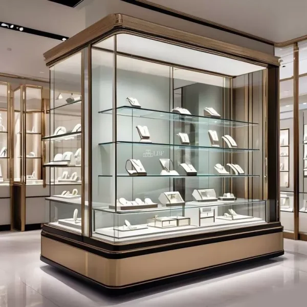 Glass Wall Mounted Jewelry Showcase - Image 3