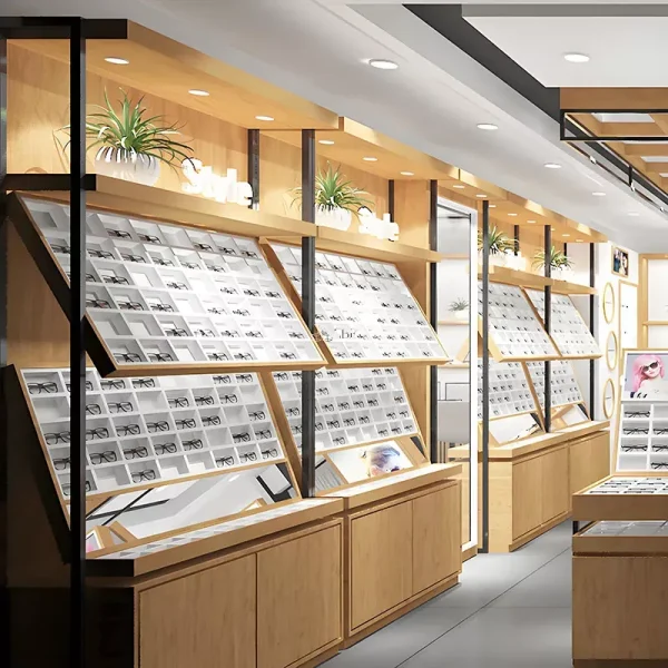 Présentoir optique Floortop en acier inoxydable