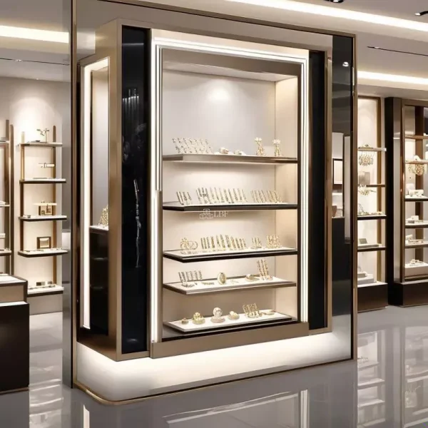 Stainless Steel Wall Mounted Jewelry Showcase - Image 3