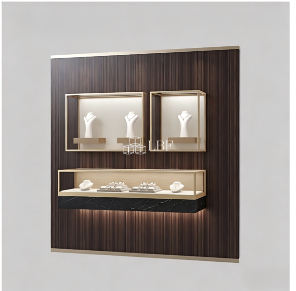 Light - luxury wall - mounted combined display cabinet - Image 3