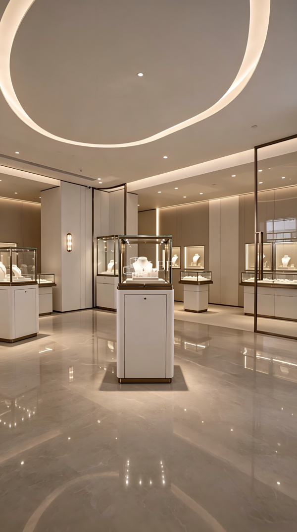 2026 Light - luxury Square Independent Jewelry Display Cabinet