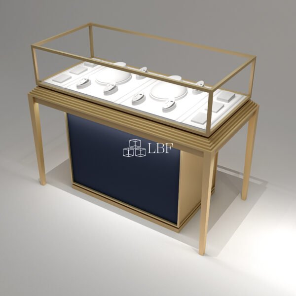 Modern minimalist jewelry display case,gold and diamond display cabinet - Image 3