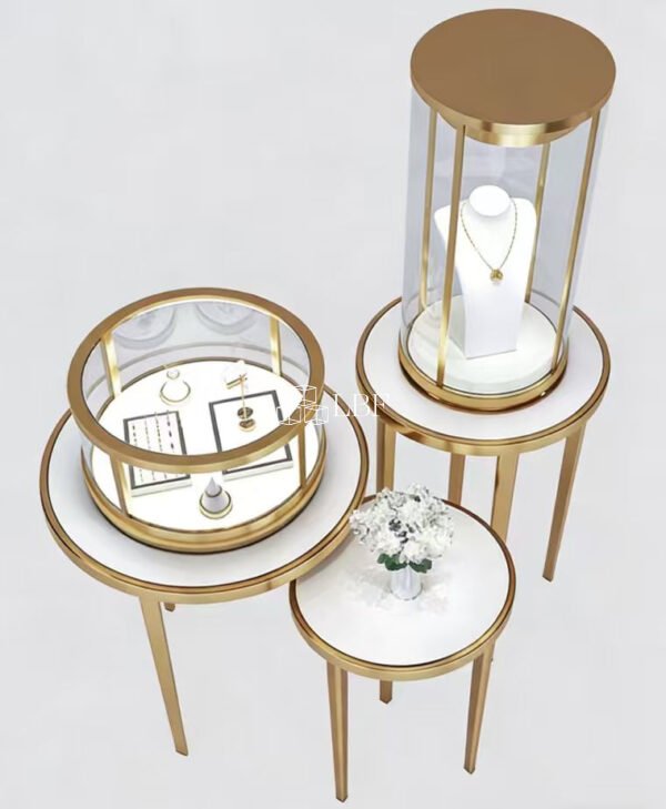 High-end round jewelry display cabinet - Image 4