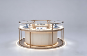 È applicabile a sale espositive e flagship store di marchi di gioielleria di lusso. Può esporre centralmente articoli di lusso come anelli con diamanti, collane e orologi da polso, ottimizzare il flusso di traffico spaziale, creare un'esperienza di acquisto immersiva, migliorare lo stile del marchio e il tasso di conversione del flusso di clienti, garantendo al contempo la sicurezza delle opere esposte.