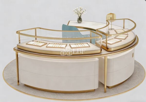 Curved Luxury Jewelry Island Shelf - Immagine 3