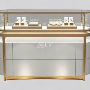 Curved jewelry display stand