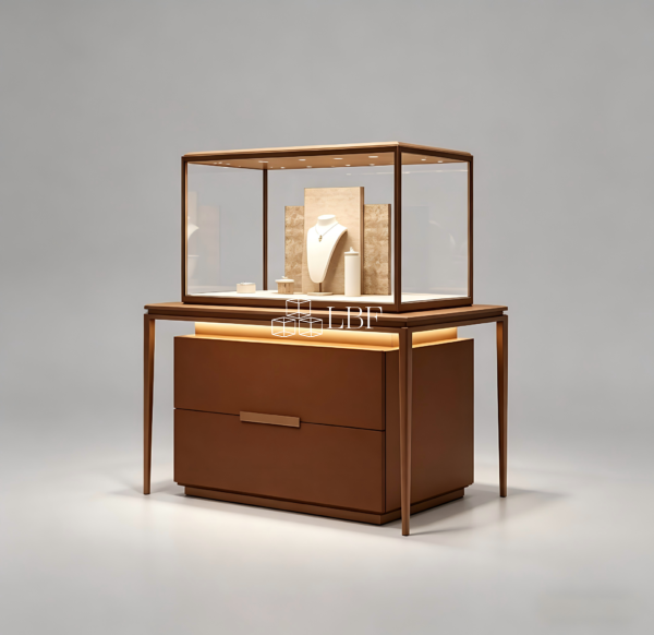 High - end Solid - wood and Glass Jewelry Display Cabinet - Bild 4
