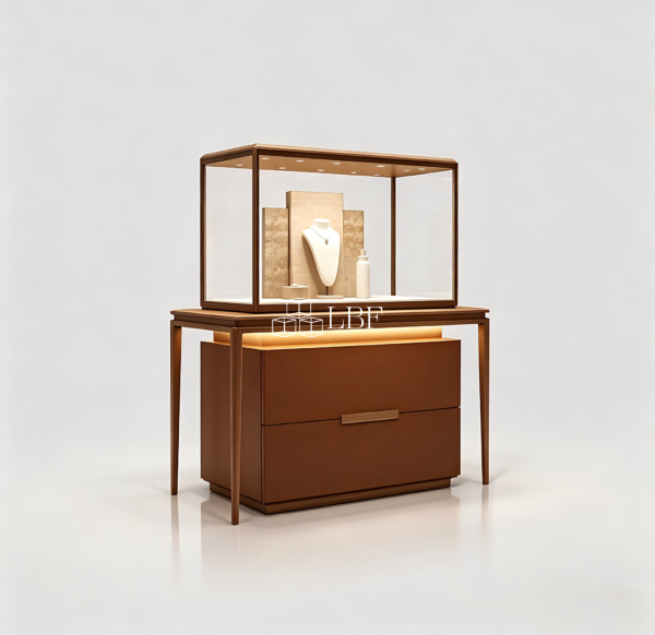 High - end Solid - wood and Glass Jewelry Display Cabinet - Bild 2