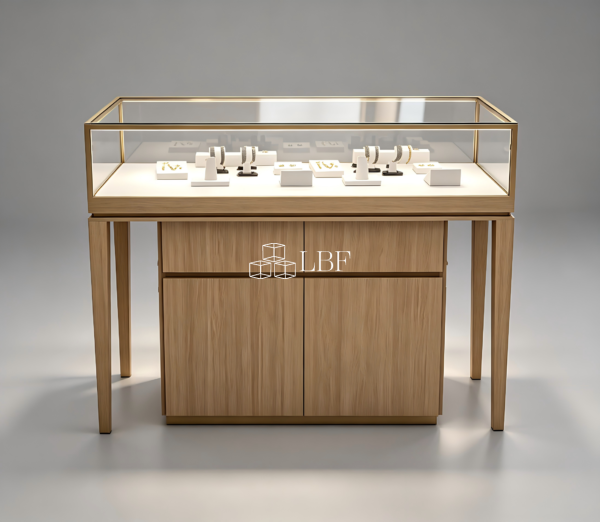 Mobile Espositore per Gioielli Stile Legno di Lusso Piatto