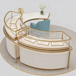 Curved Luxury Jewelry Island Shelf