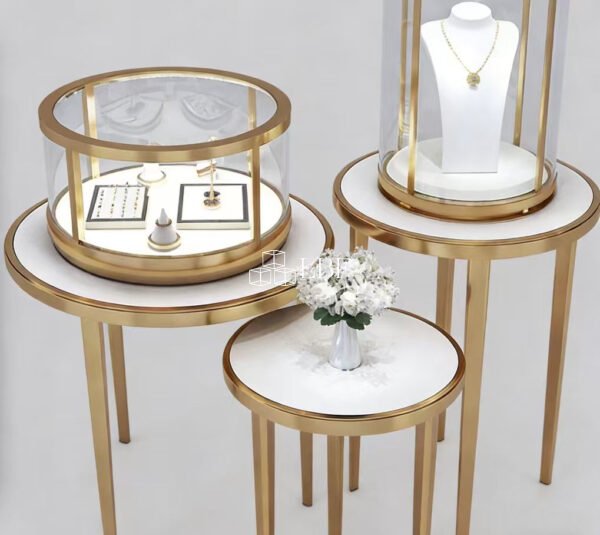 High-end round jewelry display cabinet - Image 3