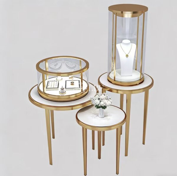 Vitrine à bijoux ronde haut de gamme