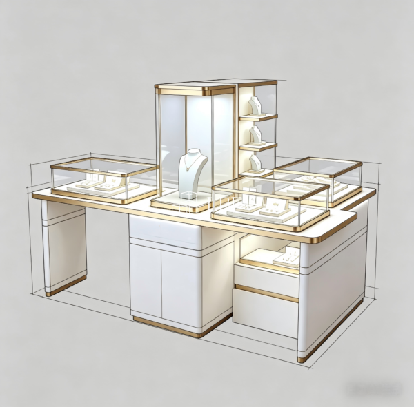 Luxury jewelry display combined cabinet - Image 5