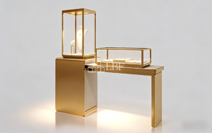 Light - luxury style jewelry display cabinets, with high - transparency glass and warm - light design, integrate display and storage functions. The size and style can be customized, suitable for various jewelry stores to create a high - end display effect.