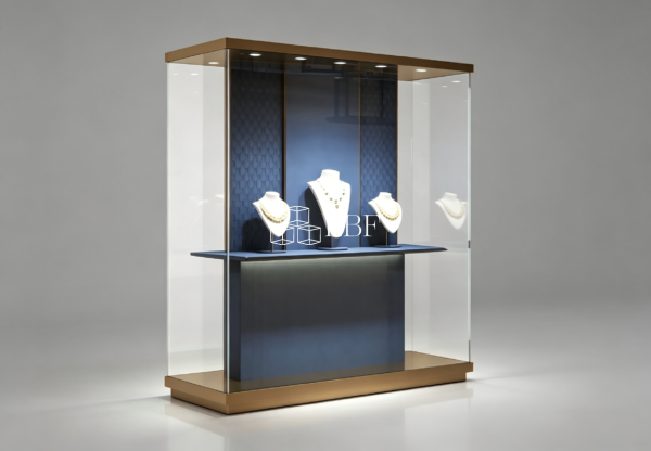 LBF Light - luxury Standing High Display Cabinet Against the Wall