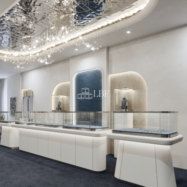 Modern Luxury Jewelry Display Showcase Counter Set - Image 2