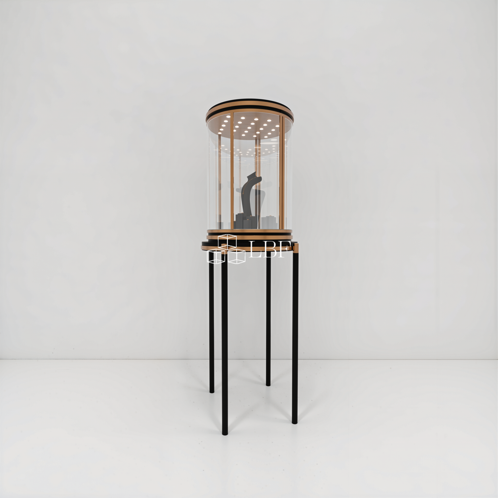 Cylindrical Jewelry Window Showcase - Image 2