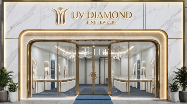 Modern Luxury Jewelry Display Showcase Counter Set