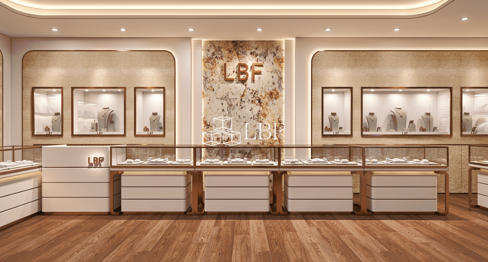 Integrated Full Set Jewelry Store Display Cabinet - Image 4