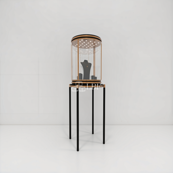 Cylindrical Jewelry Window Showcase - Image 3
