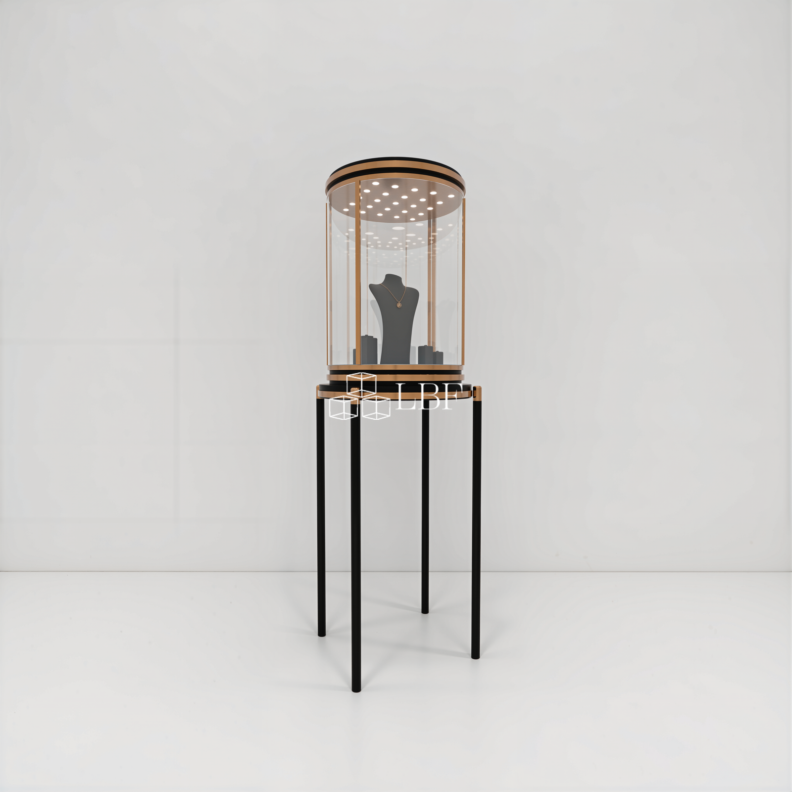 Cylindrical Jewelry Window Showcase - Image 3