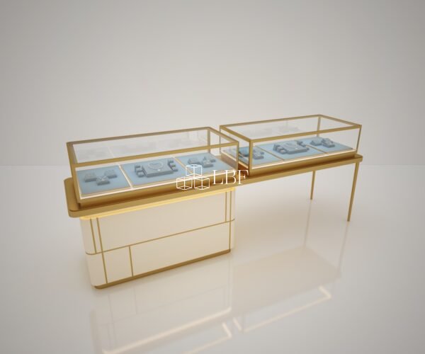 Luxury Gold Frame Glass Jewellery Island Counter - Bild 2