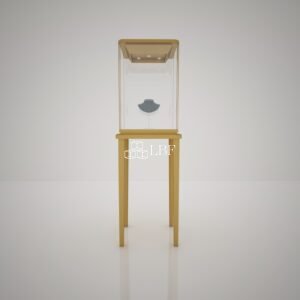 Light Luxury Tall Floor-standing Glass Jewelry Display Pedestal