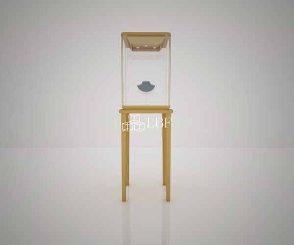 Light Luxury Tall Floor-standing Glass Jewelry Display Pedestal