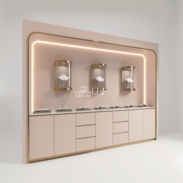 Premium Jewelry Display Cabinet with Integrated LED Lighting - Image 2