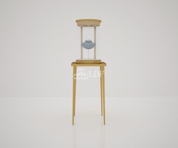 Cream Wood Jewelry Display Pedestal
