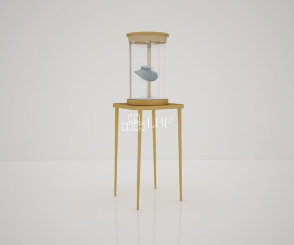 Cream Wood Jewelry Display Pedestal - Image 2