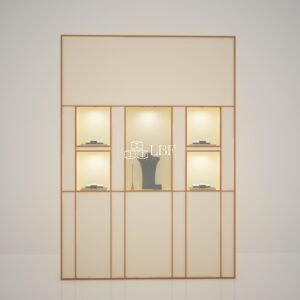 LBF Luxury Gold Jewelry Display Wall Cabinet