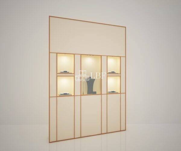 LBF Luxury Gold Jewelry Display Wall Cabinet - Image 2