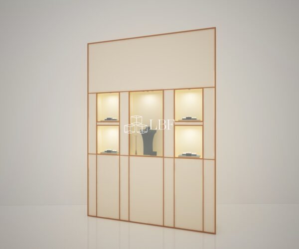 LBF Luxury Gold Jewelry Display Wall Cabinet - Image 3