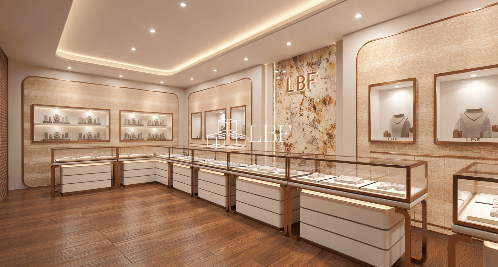 Integrated Full Set Jewelry Store Display Cabinet - Image 2