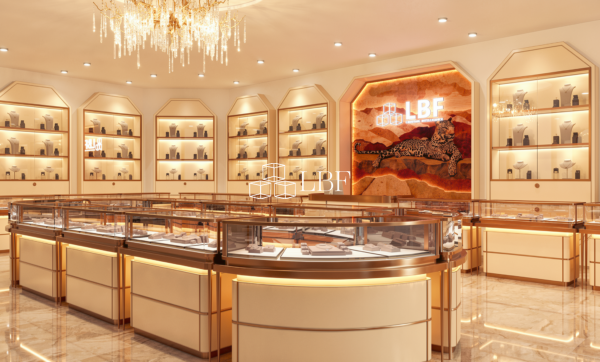 Luxury Round Jewelry Display Space Design · LED Showcase System - Image 3