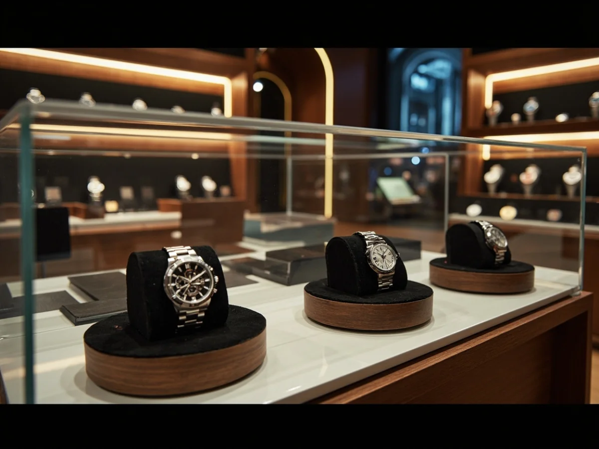 Vitrine murale de montres avec serrures individuelles