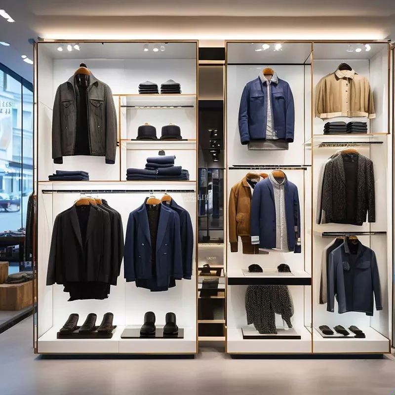 Portant de présentation pour vêtements pour hommes Iron