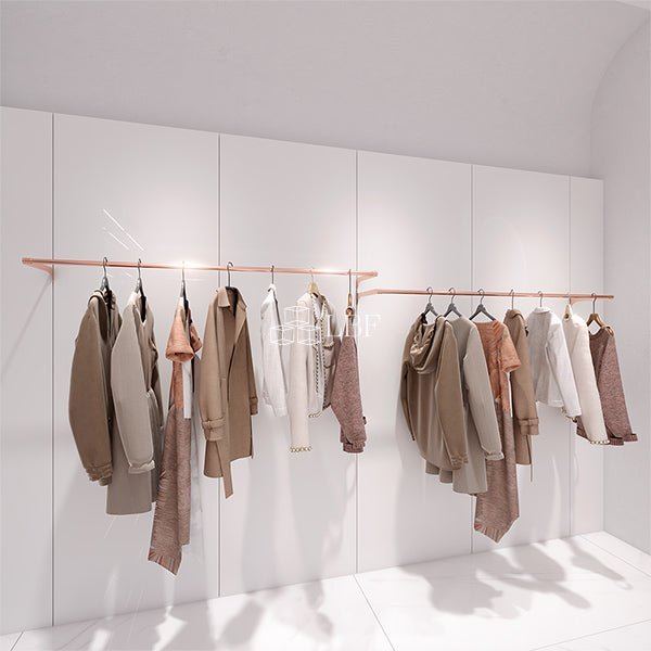 CR010 Support Mural Suspendu Personnalisé Pour Boutique de Vêtements
