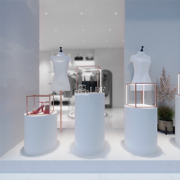 CR011 Présentoir Vitrine Lumineux pour Devanture de Boutique de Vêtements