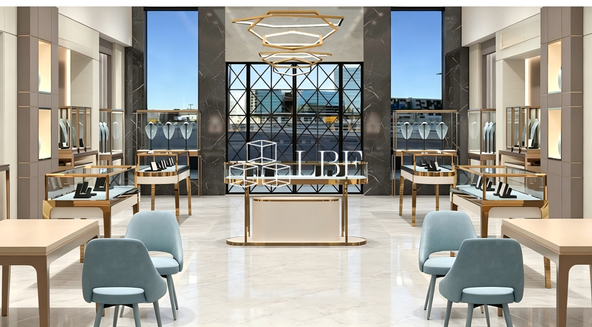 Vitrines d&rsquo;exposition pour bijoux pour l&rsquo;ensemble du magasin