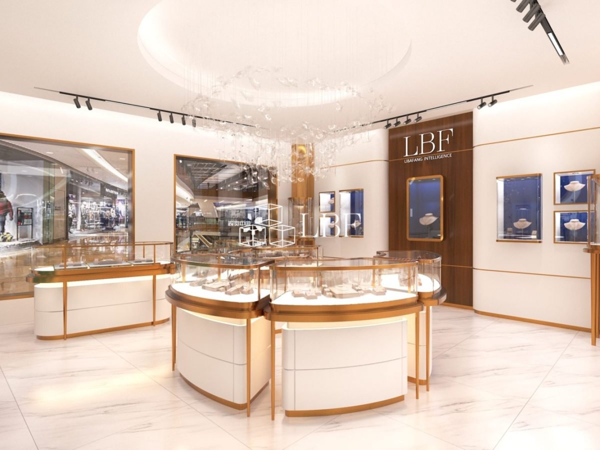 Vitrine Îlot pour Bijoux de Luxe
