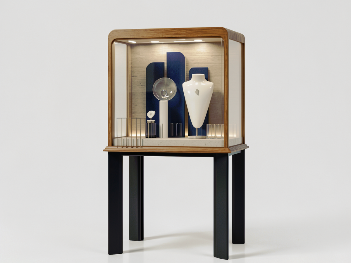 Vitrine d&rsquo;exposition sur pied haut de gamme
