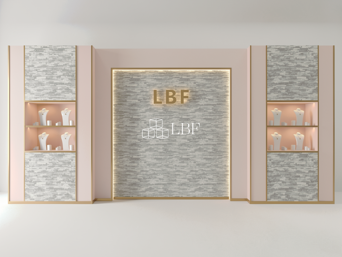 Conception personnalisée de vitrine d&rsquo;exposition pour bijoux de luxe