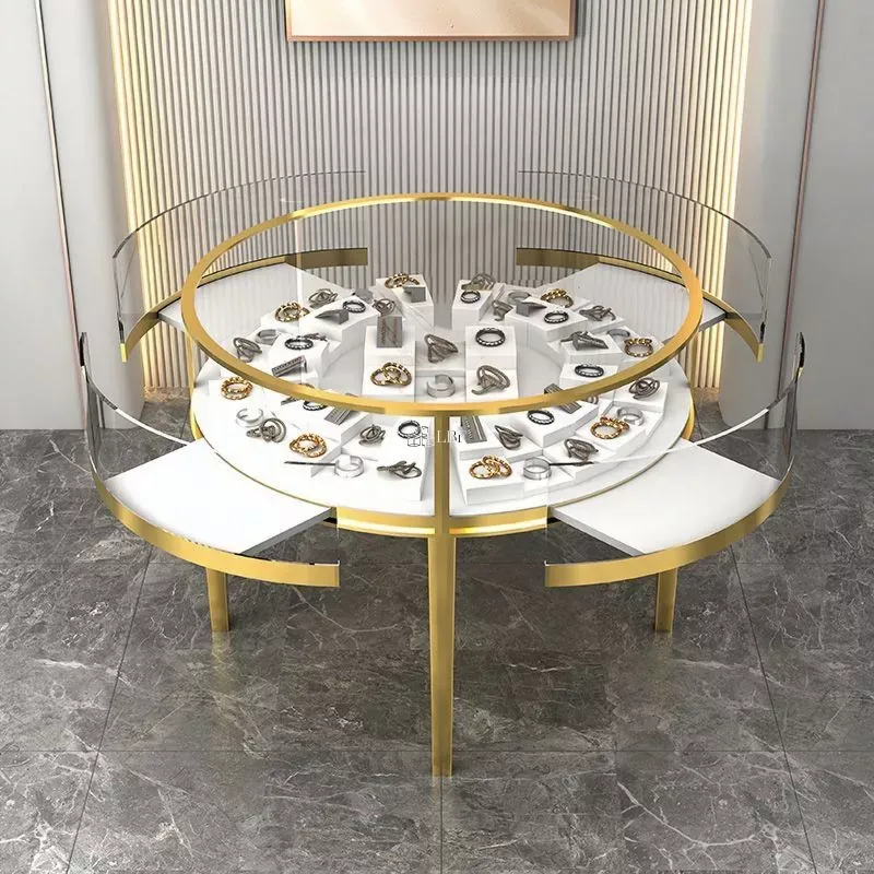Table de présentation en verre pour bijoux